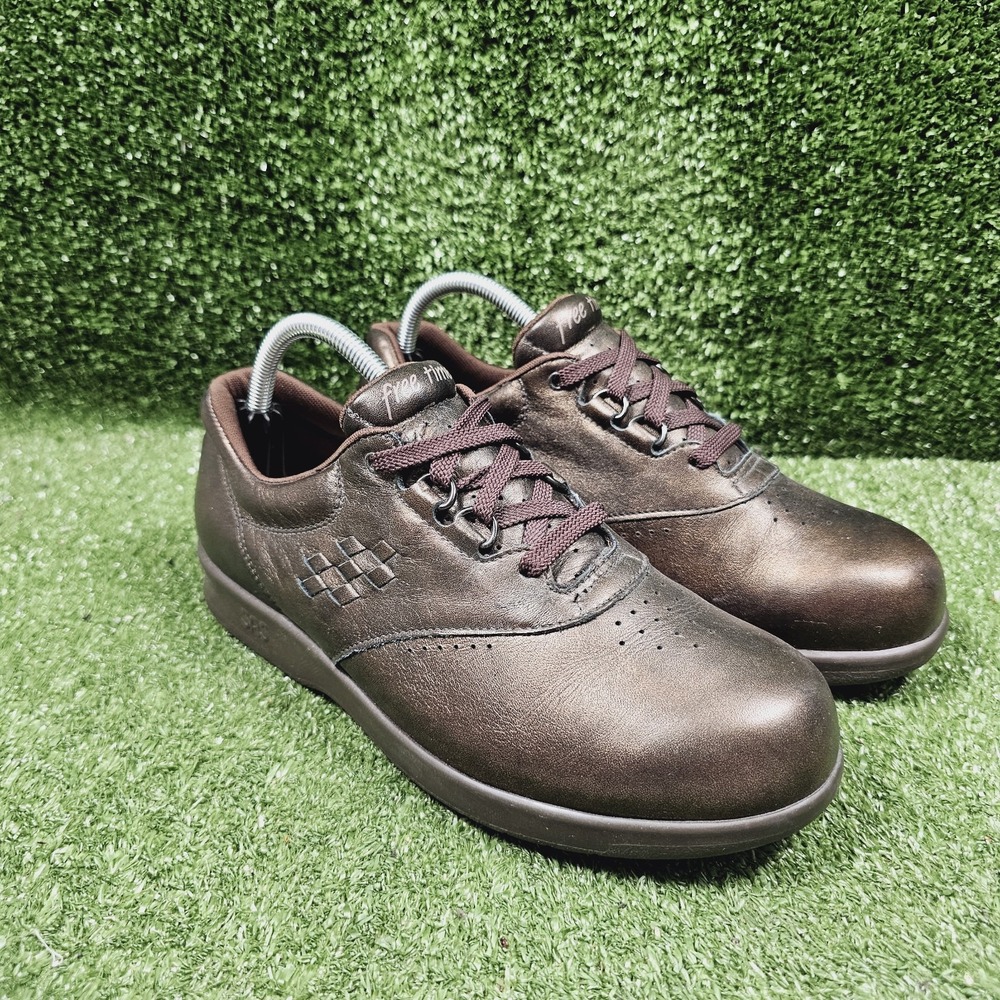 SAS Free‎ Time Bronze Leather Casual Walking Comfort Sneakers Womens Size 9.5 W